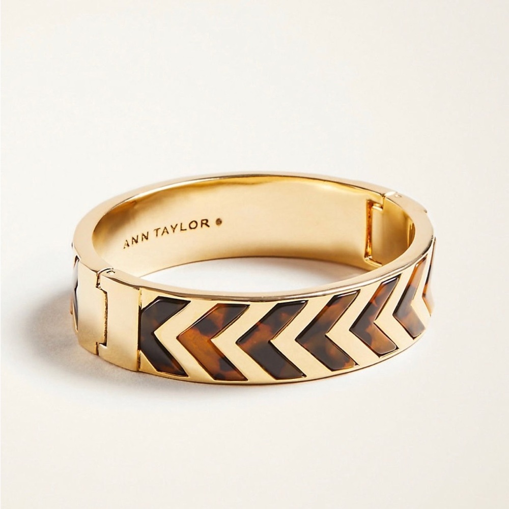 Ann Taylor chevron tortoiseshell print Cuff Bracelet